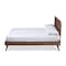 Baxton Studio Artemis Mid-Century Walnut Brown Finished Wood Full Size Platform Bed 156-9407-9425 - alternate 2